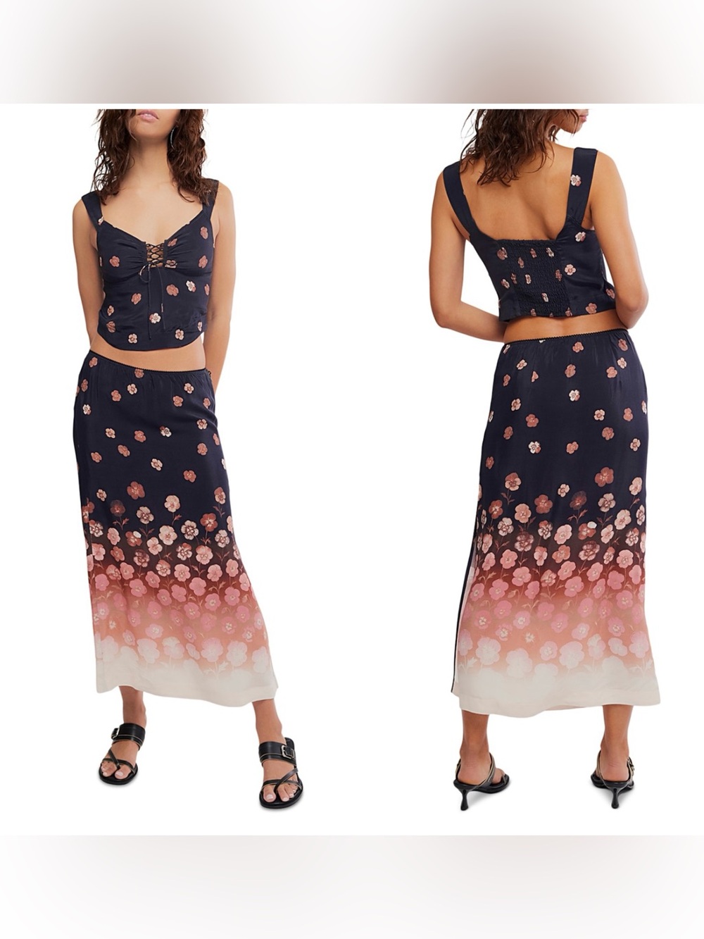 Free People Of The Season Top & Skirt Set Size L